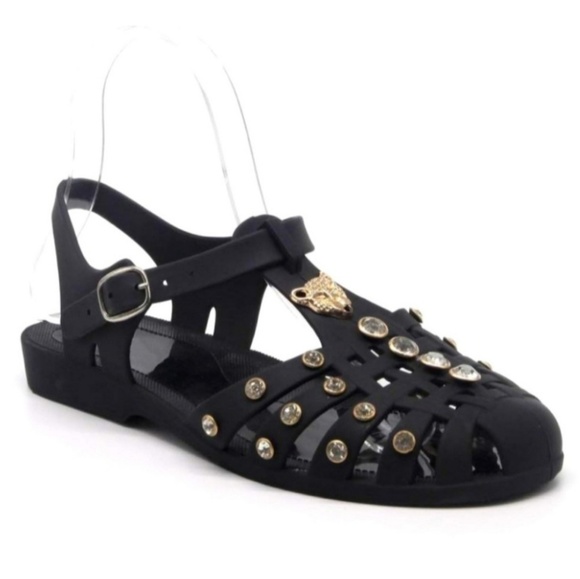 serenade crystal embellished slide sandal